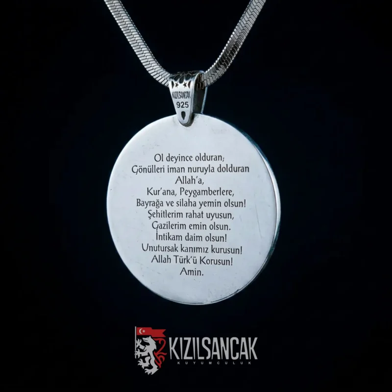 bozkurt madalyon arka Bozkurt Madalyon Kolye