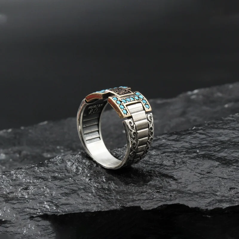 1 Hiç Yazılı Mikro Taşlı Gümüş Yüzük