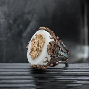 2 Selçuklu Kartalı Gümüş Yüzük