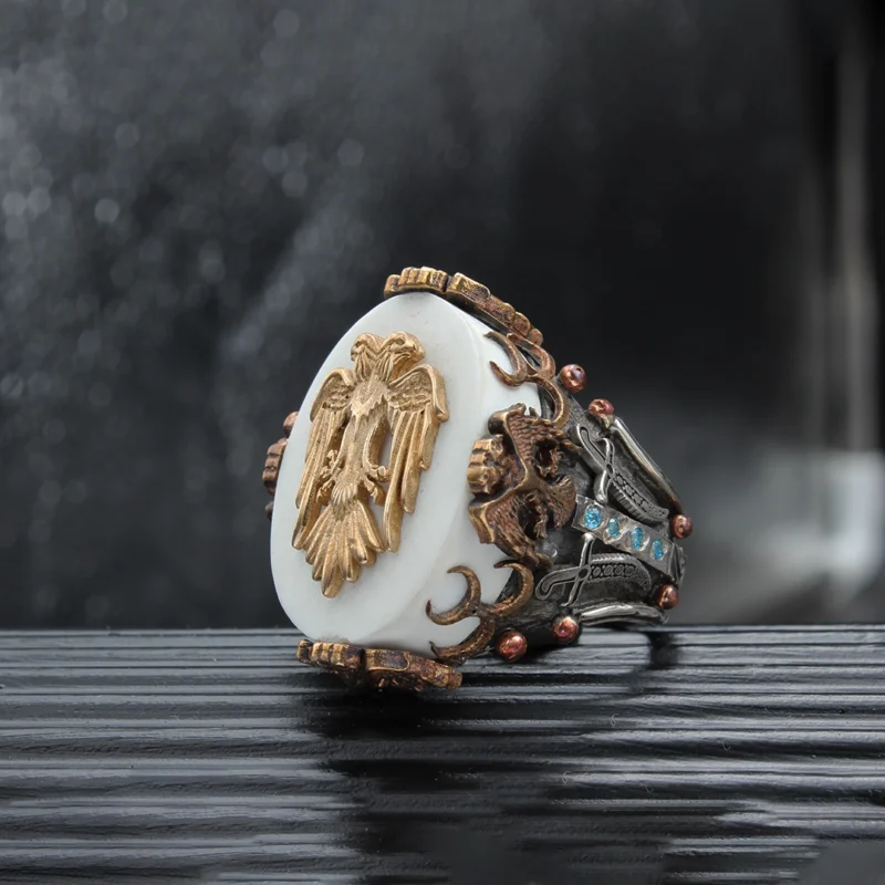 2 Selçuklu Kartalı Gümüş Yüzük