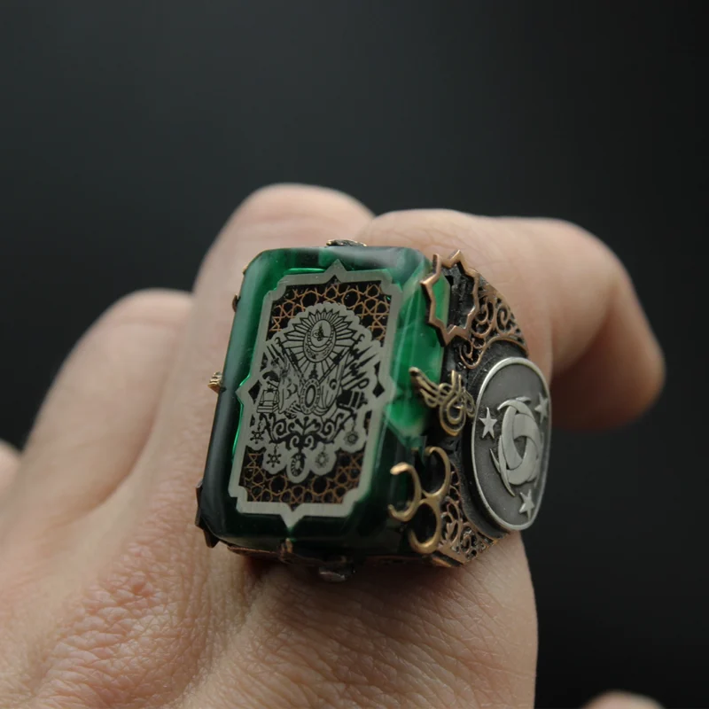 2 Osmanlı Sancağı Gümüş Yüzük