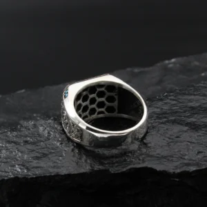 3 İnce Gravür Hiç Gümüş Yüzük