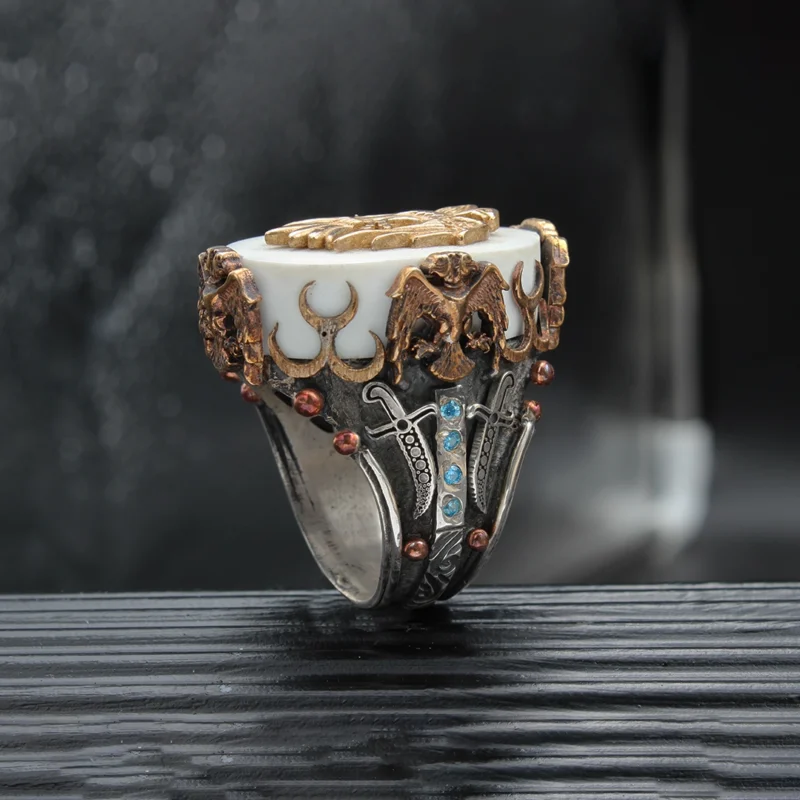 3 Selçuklu Kartalı Gümüş Yüzük