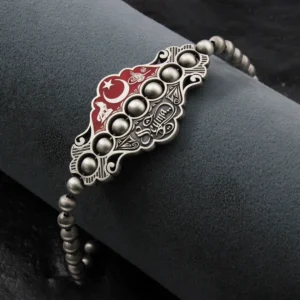 3 Ay Yıldızlı İsimli Gümüş Bileklik