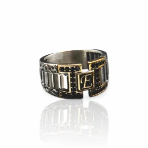 harfli yüzük23 Harfli Mikro Taşlı Gümüş Yüzük