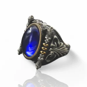 mavi oniks yüzük Mavi Oniks Gümüş Yüzük