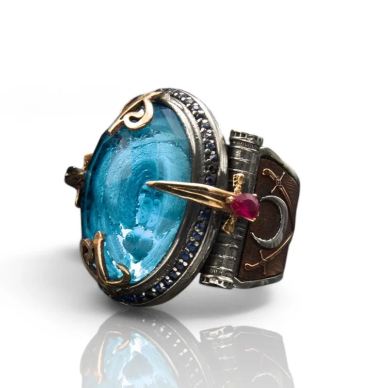 topaz hilal Topaz Hilal Gümüş Yüzük