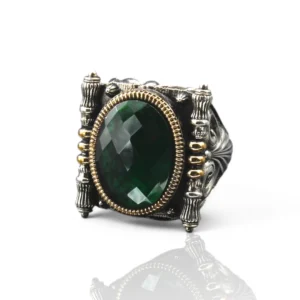 yeşil oniks taşlı yüzük Yeşil Oniks Gümüş Yüzük