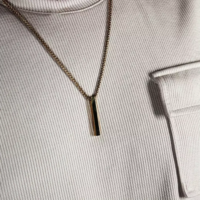 Gold Çubuk Çelik Kolye