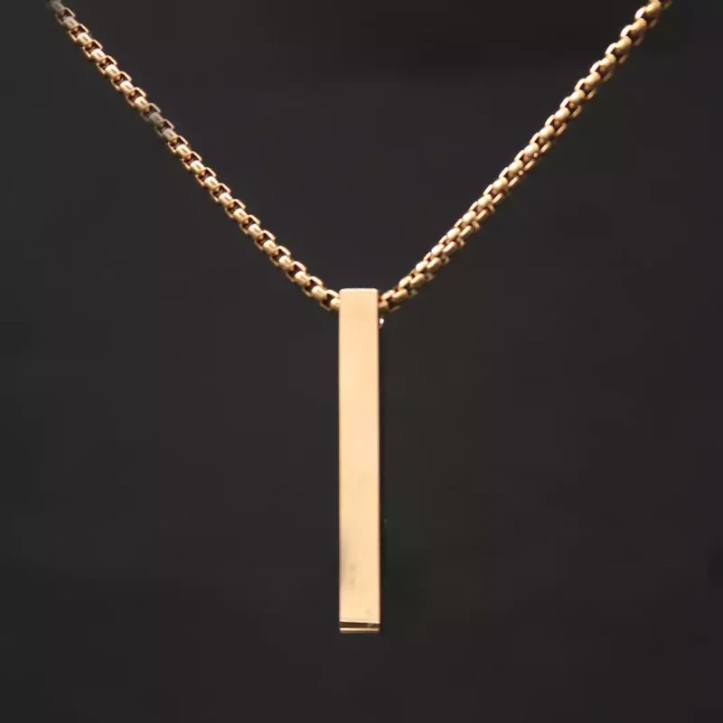 Gold Çubuk Çelik Kolye