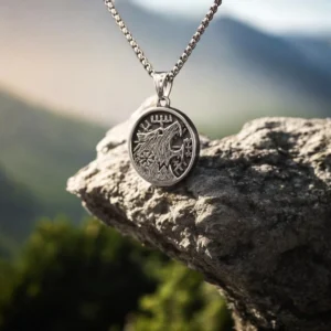 Kurt Çelik Madalyon Kolye2 Kurt Çelik Madalyon Kolye