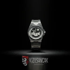 Subleon Türk Yazılı Saat Türk Yazılı Gümüş Kadranlı Erkek Saat