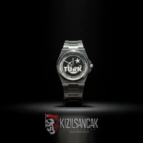Türk Yazılı Gümüş Kadranlı Erkek Saat