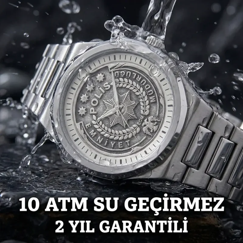 ottoman-29246-3-8 Polis Teşkilatı Gümüş Kadranlı Kol Saati