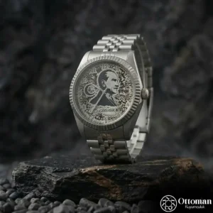 ottoman-29490-1-26 "Atatürk" Gümüş Kadranlı Kadın Kol Saati