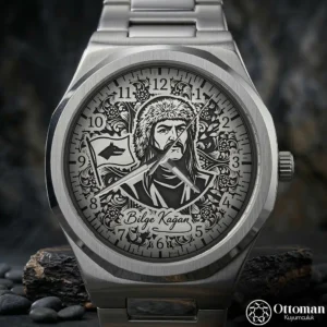 ottoman-29562-2-30 Bilge Kağan Gümüş Kadranlı Kol Saati