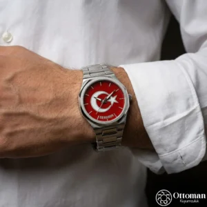 ottoman-29667-1-41 Ay Yıldızlı ve İsimli Gümüş Kadranlı Kol Saati