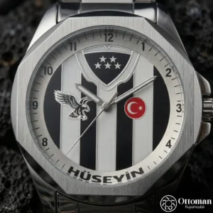 ottoman-31672-4-2 Kara Kartal İsimli Gümüş Kadranlı Kol Saati