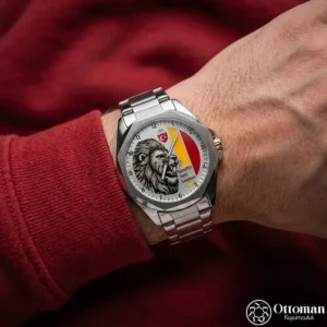 ottoman-31687-1-7 Efsane Aslan Gümüş Kadranlı Kol Saati