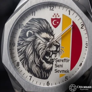 ottoman-31689-3-7 Efsane Aslan Gümüş Kadranlı Kol Saati